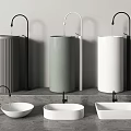 Modern Washstand Column Basin Floor Basin Wash Basin Table Basin Round Table Basin 3d model