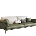 Modern Double Sofa Leather Multiplayer Sofa 3d model