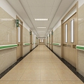 Modern Hospital Lobby Corridor 3d model