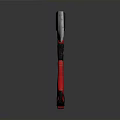 Durable Axe With Red Black Ergonomic Handle And Sharp Metal Head For Wood Cutting 3d model