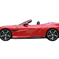 Red Convertible Sports Car With Open Top Sleek Exterior Design And Black Wheels