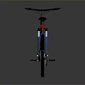 Modern Bicycle With Gray Frame Blue Fork And Orange Rimmed Tires