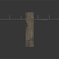 Architectural Support Structure Featuring Wooden Column And Metal Grid Beams