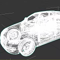 White SUV Car With Panoramic Sunroof And Silver Wheels