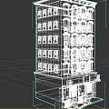 Classic Oriental Multi Story Building With Multiple Windows Balconies And Ground Floor Storefronts