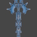 Sci-fi dreadnought ship 3d model