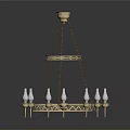 Elegant Golden Two Tier Chandelier Design With Candle Shaped Lights