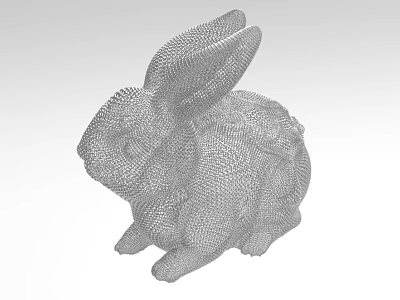 Rabbit Shaped Decorative Ornament Set With 3D Intricate Mesh Design For Home Decor 3d model