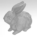 Rabbit Shaped Decorative Ornament Set With 3D Intricate Mesh Design For Home Decor