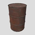 Industrial Rusty Metal Barrel Designed For Heavy Duty Storage Purposes