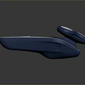 Modern Electric Shaver With Three Rotating Blades And Blue Ergonomic Design