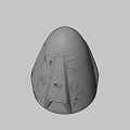 Futuristic Silver Space Capsule With Aerodynamic Design Metallic Finish Accents On Black Background