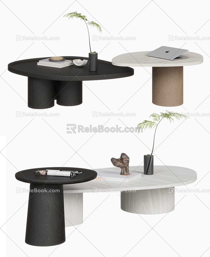 Quiet Letter Tea Table Bell Book Ornaments 3d model