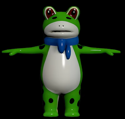 Net red frog 3d model