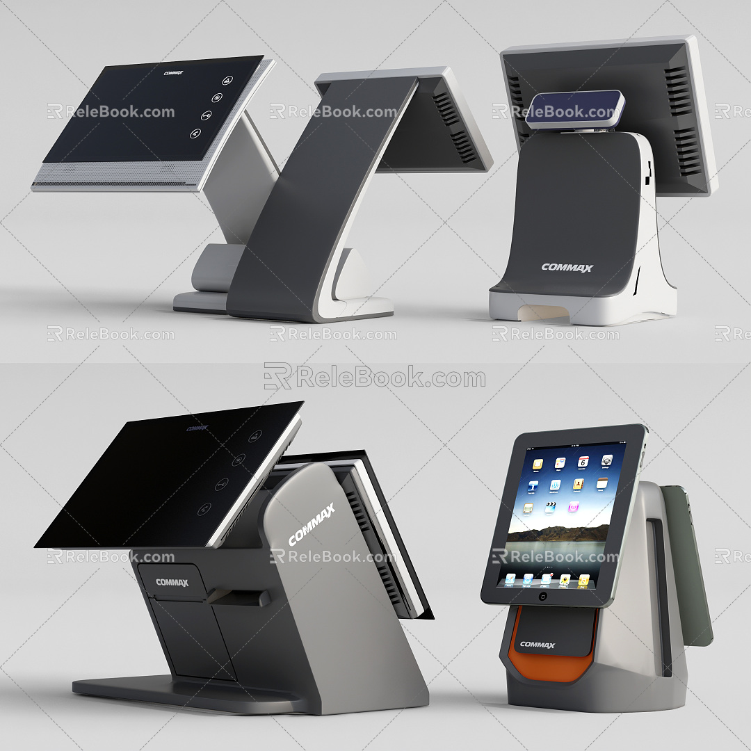 Modern cash register display interactive screen model