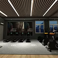 Modern Fitness Gym Interior With Workout Equipment Benches And Wooden Floor