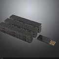 Stacked Wooden Stone Blocks With Blue Surfaces And Single Small Separate Piece