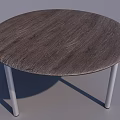 Round Coffee Table With Natural Wooden Tabletop And Sleek Metal Legs Modern Home Decor