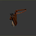 Traditional Leather Quiver With Arrows Rope And Adjustable Leather Strap Design