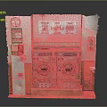 Laundry Room Interior With Twin Washing Machines Control Panel Wall Clock And Signs