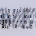 Modern access control machine gate swing gate 3d model