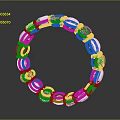 Elegant Gold Bracelet Meticulously Set With Sparkling Transparent Gemstones In Circular Pattern