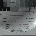 Silver Spherical Furniture Decor Accessory With Mirrored Tiles And Hanging Hook For Interior Decoration