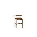 Modern Wooden Frame Bar Stool With Sleek Leather Seat And Comfortable Design