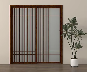 Modern glass sliding door glass sliding door glass sliding door kitchen door 3d model