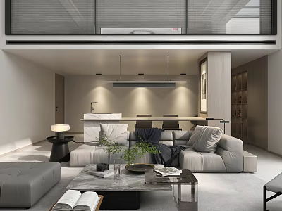Modern Home Theater Room Interior With Comfortable Sofa Projector Screen And Surround Sound 3d model