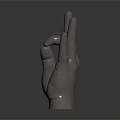 Artistic Bronze Hand Sculpture Displaying Peace Sign Gesture With Glossy Surface