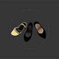 Stylish High Heel Shoes Collection Featuring Gold Sandals Black Pointed Toe And Red Heel Design