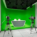School recording and broadcasting classroom 3d model