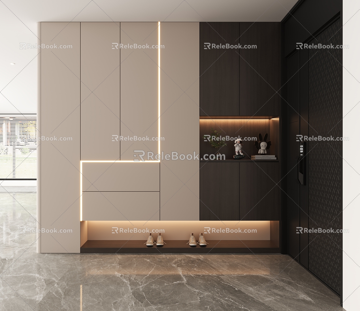 Entrance Cabinet Shoe Cabinet 3d model