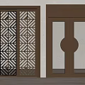 double open glass door 3d model