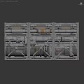 Industrial Equipment Metal Frame Structure With Pipes And Mechanical Components Design