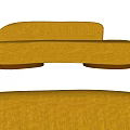 Modern Multiplayer Sofa Fabric Double Sofa 3d model