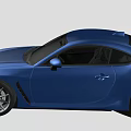 Blue Sports Coupe With Sleek Exterior Design And Alloy Wheels On White