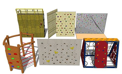 Rock Climbing Wall Rock Climbing 3d model