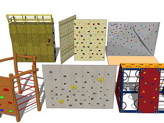 Rock Climbing Wall Rock Climbing 3d model