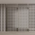 Modern White Room Dividers With Geometric Grid Patterns For Interior Space 3d model