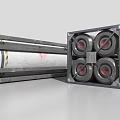 Industrial Equipment With Steel Frame And Multiple Cylindrical Storage Containers