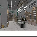 Modern Department Store Kids Section with Clothing Racks Teddy Bears and Display Tables Plants