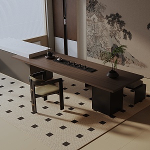 Modern dining table 3d model