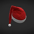 Festive Christmas Santa Hat with Red Body White Brim and Soft White Pom Pom