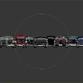 Vintage Toy Cars In Various Colors With Classic Designs Arranged On Black Background