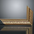 Elegant Golden Picture Frame With Ornate Carvings For Home Decor Use