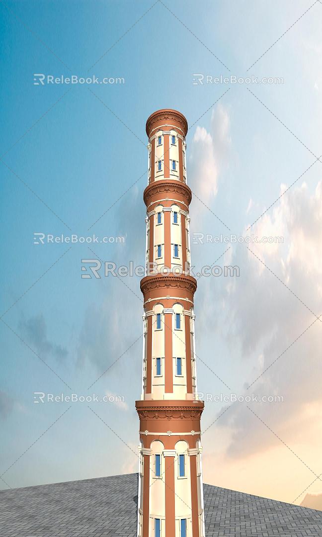 European Tower Chimney 3d model