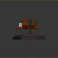 Turret Turntable Railgun Sci-fi Tower Defense Game Tower Defense Sci-fi Turret Game Turret Game Battery 3d model