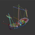 modern ship ancient ship ancient warship large ancient ship ancient warship 3d model